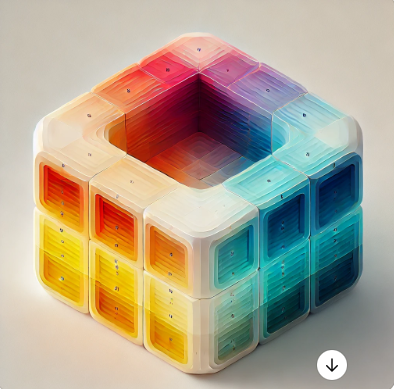 ai generated image of a cube type shape that is glowing and intended to represent compute and data center development